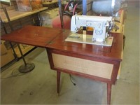 Kenmore Sewing Machine w/ Mid Century Cabinet