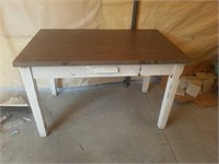 Vintage Wooden Heavy Farm Style Desk- Made by