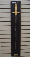 34" COLLECTIBLE SWORD WITH WALL MOUNT DISPLAY-