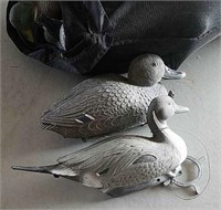 Duck decoys in mesh bag