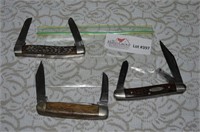 3 Knives Case 3 Blade Stockman (missing Blade),
