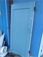 Single panel door - Green & white   78" x 32"