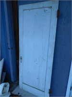Single Panel Door - White & Green  79" x 32"