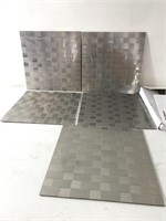 5 sheets metal wall tile sticks on back
