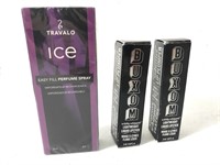 Two Buxom lip plumpers and Travalo ice perfume