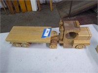 Wood toy semi