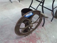 Vintage single wheel coffee mill