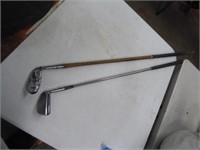1 wood shaft golf club (Aim Rite & 1 metal shaft)