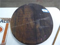 Wood bourbon barrel top