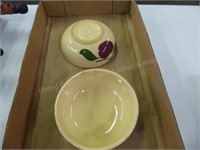 2 Wattware bowls - apple #74 - "snowware"