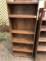 Four shelf particleboard bookcase