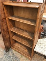 Three adjustable shelf open book case in good