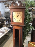 Ithaca grandfather clock -  solid oak case working
