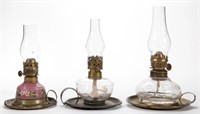 ASSORTED PATTERN MINIATURE FINGER LAMPS, LOT OF