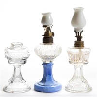 ASSORTED PATTERN MINIATURE STAND LAMPS, LOT OF