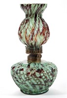 SWIRLED BEADS AND RIBS MINIATURE LAMP, cased with