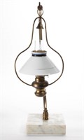 BRASS COUNTRY-STORE TYPE MINIATURE HANGING LAMP,