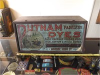Vintage Wooden Putnam Dyes Cabinet