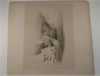 2 David Roberts Holy Land Lithographs 1839 & Book