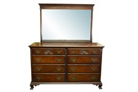 Solid Mahogany Dresser & Mirror