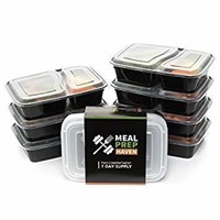 Meal Prep Haven MP-7D2C Stackable 2 Compartment