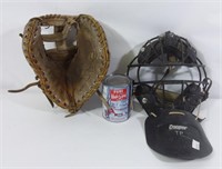 Masque + gant de receveur de baseball
