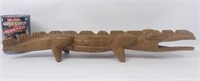 Sculpture de crocodile en bois Guinée Afrique1978