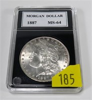 1887 Morgan dollar, MS-64