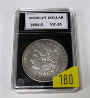 1884-S Morgan dollar, VF-35