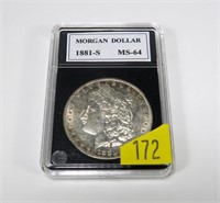1881-S Morgan dollar, MS-64