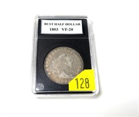1803 U.S. Draped Bust half dollar, VF-20
