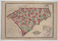 (2) JOHNSON'S MAPS, 1865, OF SOUTHERN STATES