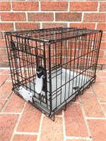 1 Door Folding Pet Cage Kennel Dog Cat w/Tray