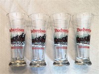 Lot of 4 - 1998 Budweiser Clydesdale Glasses