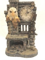 Bald Eagle and Fireplace Mantel Clock