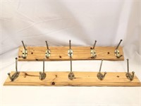 (2) Wood  Coat And Hat Rack Strips