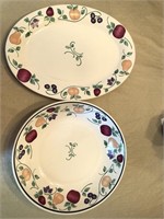 Princess House Orchard Medley Pottery Bowl/Plate