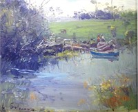 Lance Solomon (1913-1989) Figures at the River,