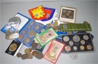 Collection foreign coins & coin sets