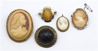 Group of brooches.