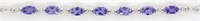 Tanzanite and sterling silver bracelet.