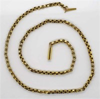 Gold and gilt metal cable chain