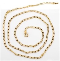 9ct gold flat curblink chain necklace.