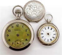 Two antique pocket watches.