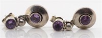 Sterling silver and amethyst earrings