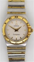 Ladies Omega Constellation gold and steel watch