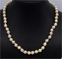 Semi baroque pearl necklace