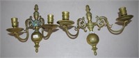 Two various wall mounted candle holders