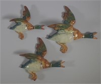 Set of three Beswick flying duck wall figures