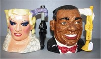 Two Doulton Celebrity Collection character jugs